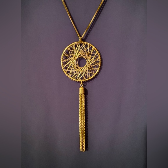 Alyx Elegant Navy Blue Dress w/Necklace - Picture 4 of 7